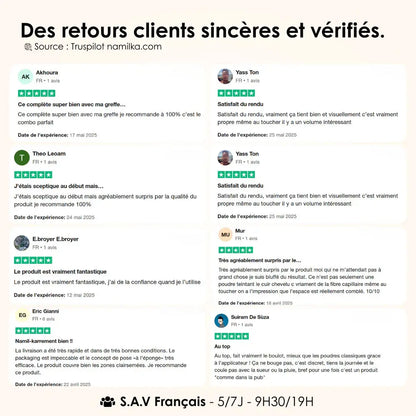 Namka™ – le Camouflage Capillaire qui vous rajeunit. Namilka